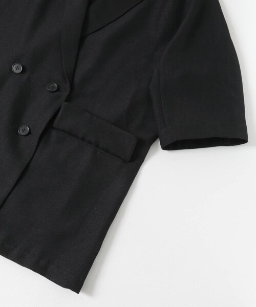 URBAN RESEARCH（アーバンリサーチ）の「『イージーケア』シアーメッシュハーフスリーブジャケット（テーラードジャケット・レディース・BEIGE/BLACK・FREE）」の15枚目の写真