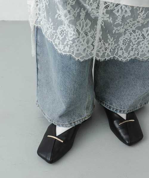 SENSE OF PLACE by URBAN RESEARCH（センスオブプレイスバイアーバンリサーチ）の「『抗菌』スクエアカットフラットシューズ（その他シューズ・レディース・IVORY/BLACK/BROWN・S/M/L）」の19枚目の写真