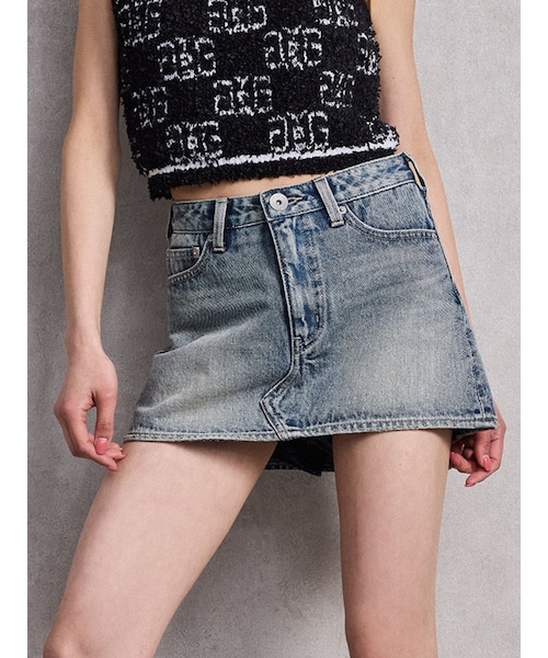 GYDA（ジェイダ）の「Vintageデニムスカートライクショートパンツ（デニムスカート・レディース・ブラック/ブルー/ミックス・XS/S/M）」の9枚目の写真