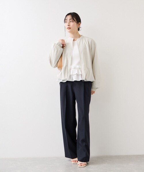 VIS(ビス)の「ボリュームバルーンブルゾン/UVケア・イージーケア(ブルゾン・レディース・ブラック/キナリ/カーキ・F)」の5枚目の写真