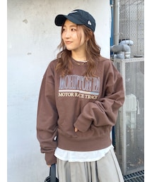 Ungrid | ロゴプリントルーズスウェット(スウェット)