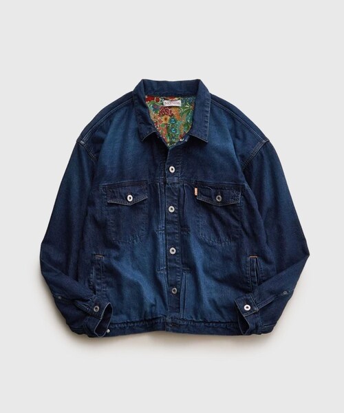 ADAM ET ROPE'(アダムエロペ)の「【NICENESS/ナイスネス】STERLING(デニムジャケット・メンズ・ブラック/ブルー系・L/M)」の5枚目の写真