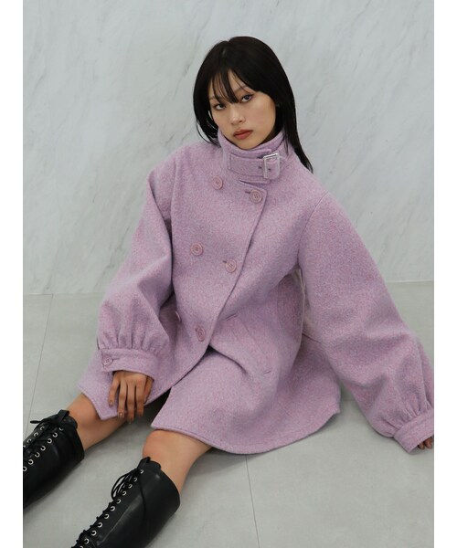 jouetie（ジュエティ）の「Aラインミドルコート（その他アウター・レディース・アイボリー/グレー/ブラック/ブルー/ピンク・M）」の5枚目の写真