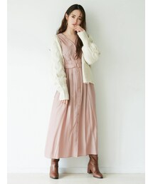 dazzlin | Ｖネックロングシャツワンピース(ワンピース)