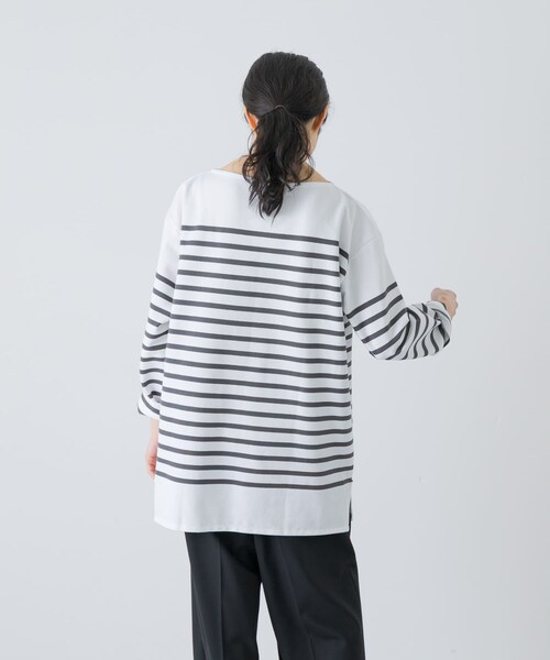 かぐれ（カグレ）の「ORCIVAL　BOAT NECK LONG-SLEEVE PULLOVER（Tシャツ/カットソー・レディース・BLUE/STEEL GREY・6）」の8枚目の写真