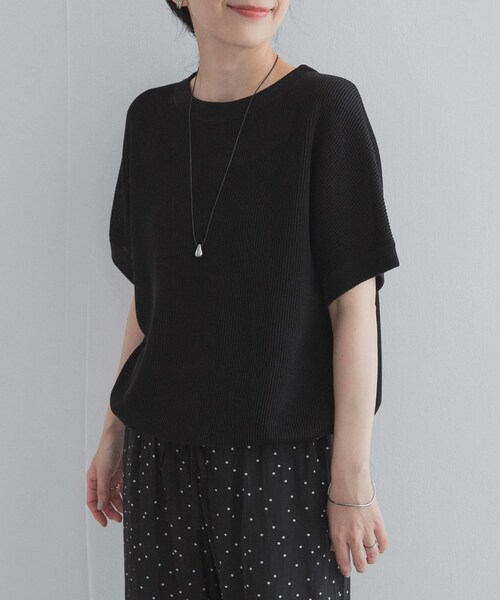URBAN RESEARCH DOORS(アーバンリサーチドアーズ)の「ドライタッチドロストニットプルオーバー(ニット/セーター・レディース・OFF/BLACK/KHAKI・Free)」の17枚目の写真