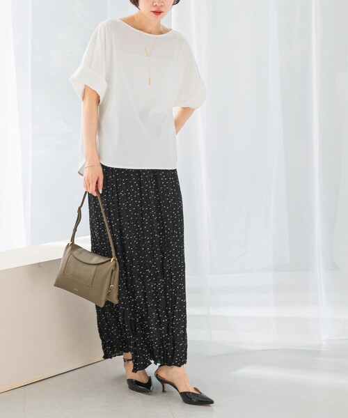 URBAN RESEARCH ROSSO（アーバンリサーチロッソ）の「UVカットデザインスリーブプルオーバー（Tシャツ/カットソー・レディース・OFF WHITE/MOCHA/YELLOW/NAVY・FREE）」の11枚目の写真