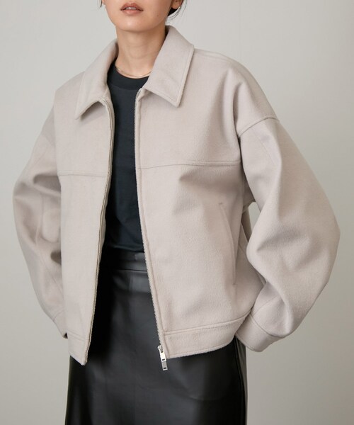 NERGY（ナージー）の「【防風＆透湿】ウールレイヤージャケット（その他アウター・レディース・ブラック/ベージュ・F）」の4枚目の写真