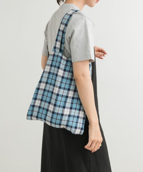 URBAN RESEARCH DOORS（アーバンリサーチドアーズ）の「チェック柄トート（トートバッグ・レディース・PINK/BLUE/GREEN・one）」の7枚目の写真