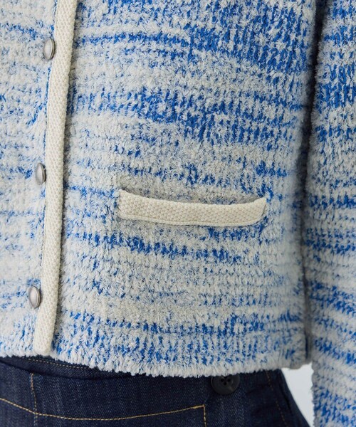 ROPE'（ロペ）の「ツイードニットショート丈カーディガン/イージーケア（カーディガン/ボレロ・レディース・キナリ/ブルー・F）」の22枚目の写真