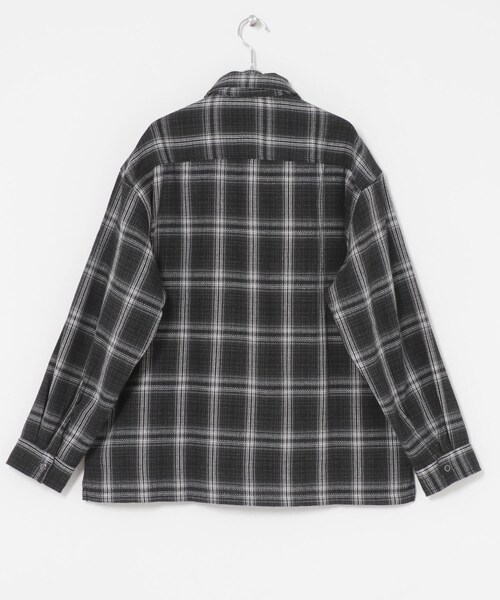 ITEMS URBANRESEARCH(アイテムズ アーバンリサーチ)の「ツイードチェックリングドットボタンシャツ(シャツ/ブラウス・メンズ・BLACK/OLIVE/RED・M/L)」の7枚目の写真