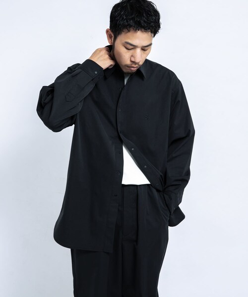 EKAL(エカル)の「SOLOTEXツイルレギュラーカラーシャツ(シャツ/ブラウス・メンズ・ネイビー/ブラック・M/L)」の16枚目の写真
