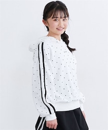 nissen | ドット総柄パーカースウェットトレーナー（女の子）(スウェット)