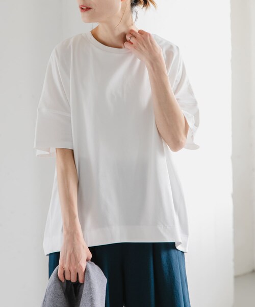 URBAN RESEARCH DOORS(アーバンリサーチドアーズ)の「FORK&SPOON コクーンショートスリーブTシャツ(Tシャツ/カットソー・レディース・OFF/BLACK/PURPLE・1)」の10枚目の写真
