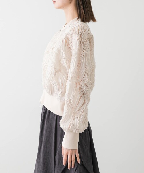 SENSE OF PLACE by URBAN RESEARCH(センスオブプレイスバイアーバンリサーチ)の「コードシシュウブルゾン(ブルゾン・レディース・IVORY/BLACK/BEIGE・one)」の14枚目の写真