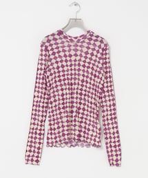 HAKUJI | HAKUJI DIAMOND PRINT RIB LONG-SLEEVE PULLOVER(Tシャツ/カットソー)