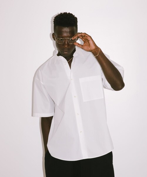 URBAN RESEARCH（アーバンリサーチ）の「new basic　THOMAS MASON SHORT-SLEEVE OVER SHIRTS（シャツ/ブラウス・メンズ・WHITE/ROYAL/SAX/DARK GREEN/STRIPE・S/M/L/XL）」の11枚目の写真