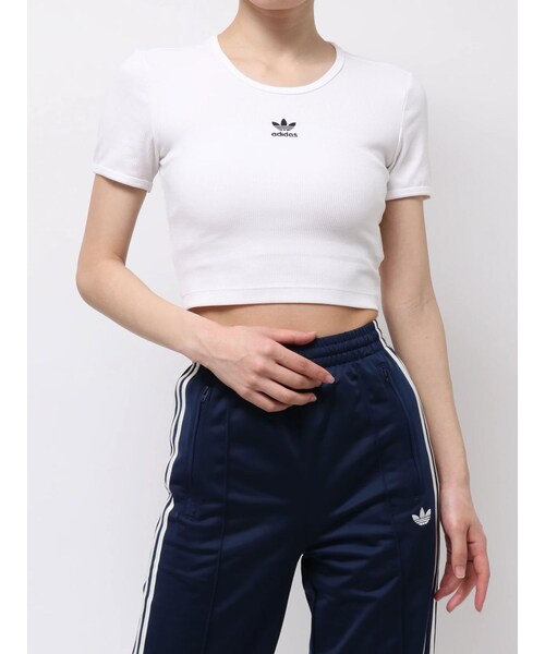 Ungrid（アングリッド）の「【Ca】adidas ESSENTIALS RIB TE（Tシャツ/カットソー・レディース・オフホワイト/ブラック・F）」の12枚目の写真
