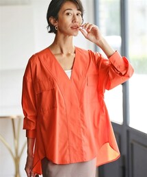 nissen | Vネックビッグブラウス【OtonaSMILE】(シャツ/ブラウス)