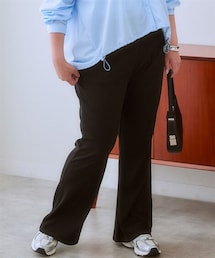 nissen | ＜大きいサイズ＞くびれシルエットラクちん足長パンツ（ゆったりヒップ）(パンツ)