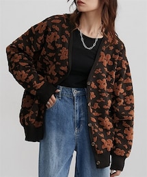 Soiunique | 花柄モールジャガードデザインカーディガン　［Soiunique］(ニット/セーター)