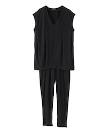 VネックTOPS Set タックPANTS