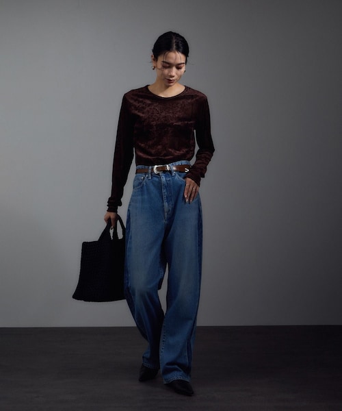 ADAM ET ROPE'(アダムエロペ)の「【TORY LEATHER(トリーレザー)】3/4inch Western Belt/ベルト(ベルト・レディース・ブラック/ブラウン・F)」の4枚目の写真