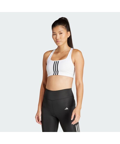 adidas(アディダス)の「トレーニング ミディアムサポート スリーストライプスブラ(アンダーウェア・レディース・ブラック/ホワイト/パープル/プリラブドフィグ・S AB/M AB/L AB/XLAB/S CD/M CD/L CD/XLCD/3XAB/3XCD/4XAB/2XAB/4XCD/2XCD/XS(AA-B))」の2枚目の写真