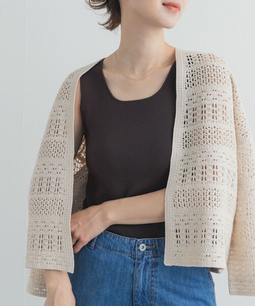 URBAN RESEARCH DOORS(アーバンリサーチドアーズ)の「2WAYニットタンク(タンクトップ・レディース・OFF/BROWN/NAVY・Free)」の19枚目の写真