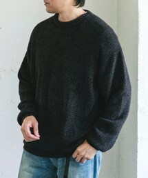 URBAN RESEARCH DOORS | メランジシャギー クルーネックニット(ニット/セーター)