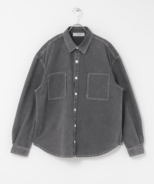 URBAN RESEARCH Sonny Label（アーバンリサーチサニーレーベル）の「バイオウォッシュワークシャツ（シャツ/ブラウス・メンズ・チャコール/ベージュ/ピンク・M/L）」の4枚目の写真