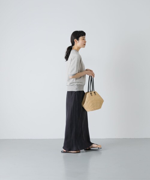 かぐれ（カグレ）の「コットンリヨセル半袖スウェット（スウェット・レディース・LIGHT GRAY/OATMEAL/NAVY・Free）」の11枚目の写真
