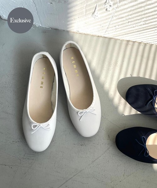 URBAN RESEARCH DOORS(アーバンリサーチドアーズ)の「別注バレエシューズ(バレエシューズ・レディース・IVORY/NAVY・36/37/38)」の13枚目の写真