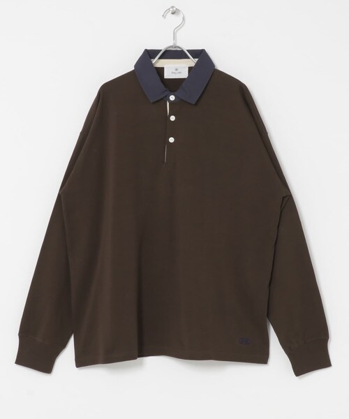 URBAN RESEARCH Sonny Label(アーバンリサーチサニーレーベル)の「ラグビーカラーロングスリーブシャツ(Tシャツ/カットソー・メンズ・ホワイト/ブラウン/ネイビー・M/L)」の10枚目の写真