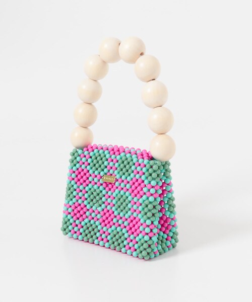 URBAN RESEARCH DOORS(アーバンリサーチドアーズ)の「TOOS WOOD BALL HANDBAG(ハンドバッグ・レディース・PNK/GRN・One)」の4枚目の写真