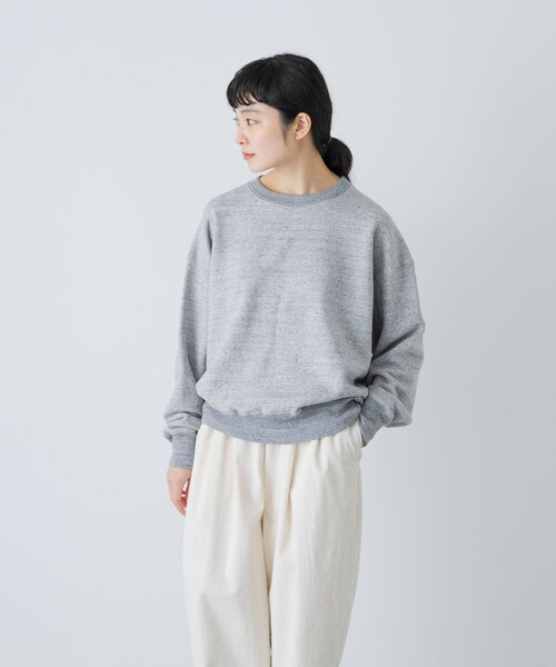 かぐれ（カグレ）の「コットンスウェットプルオーバー（スウェット・レディース・OATMEAL/GRAY・Free）」の5枚目の写真