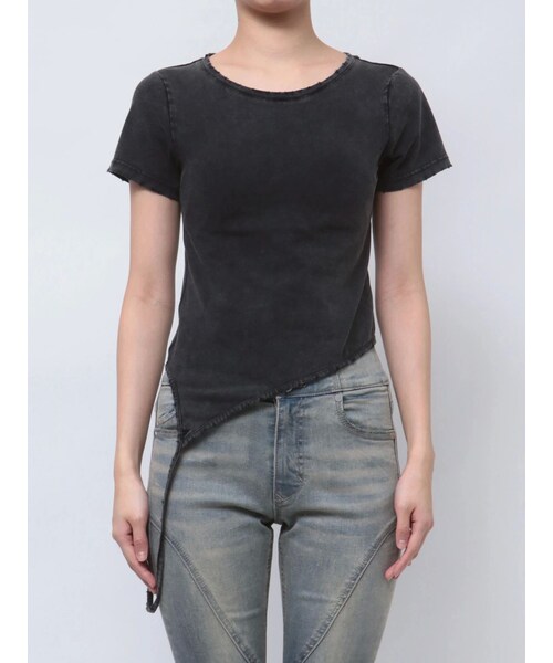 EMODA（エモダ）の「ハングストリングTシャツ（Tシャツ/カットソー・レディース・ホワイト/ブラック/ネイビー・F）」の3枚目の写真