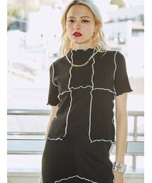 jouetie | チェッカーメロートップス【セットアップ対応】(Tシャツ/カットソー)
