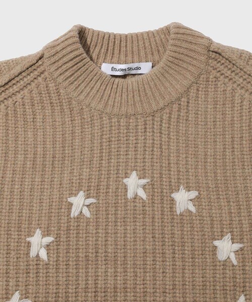 ADAM ET ROPE'(アダムエロペ)の「【Etudes Studio/エチュードストゥディオ】RIBBED ROUND NECK EUROPA(ニット/セーター・メンズ・ブラック/ベージュ・2/3)」の6枚目の写真