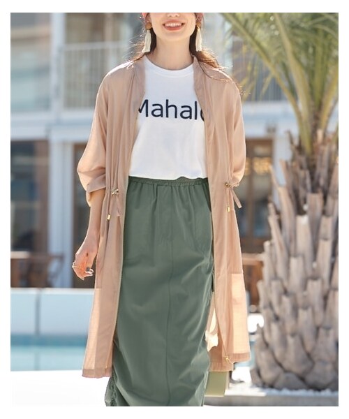 nissen（ニッセン）の「大きいサイズ シアーロングブルゾン（ジャケット/アウター・レディース・サンドベージュ/パープリッシュグレー・L/LL/3L/4L/5L/6L/8L/10L）」の13枚目の写真