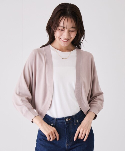 Jayro（ジャイロ）の「ドルマンボレロカーディガン（カーディガン/ボレロ・レディース・ブラック/グレー系/ホワイト系/ネイビー・M）」の14枚目の写真