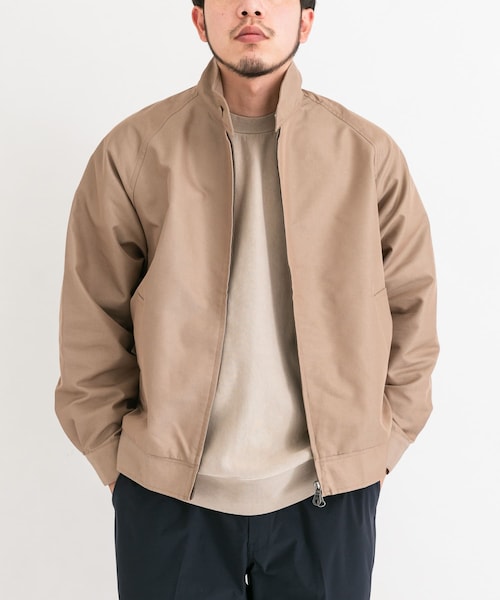 EKAL(エカル)の「『吸水速乾/イージーケア』coolmax chino スタンドジャケット(ブルゾン・メンズ・ベージュ/ネイビー・M/L)」の12枚目の写真