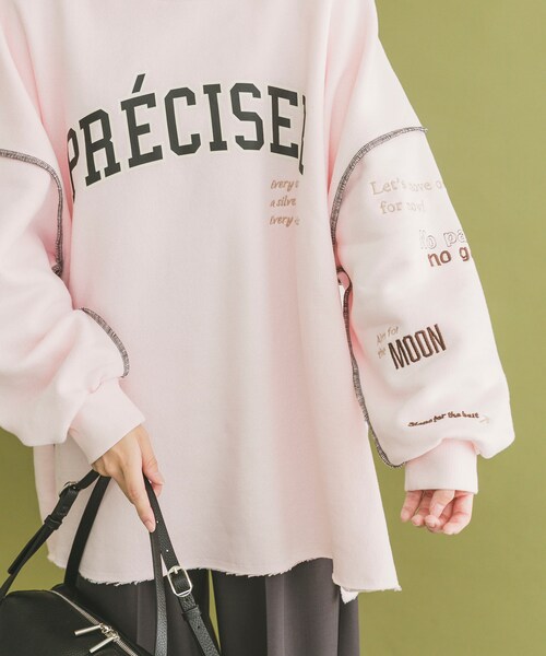 ITEMS URBANRESEARCH（アイテムズ アーバンリサーチ）の「裏起毛刺繍ロゴスウェット（スウェット・レディース・OML/BRN/L.PNK・FREE）」の3枚目の写真