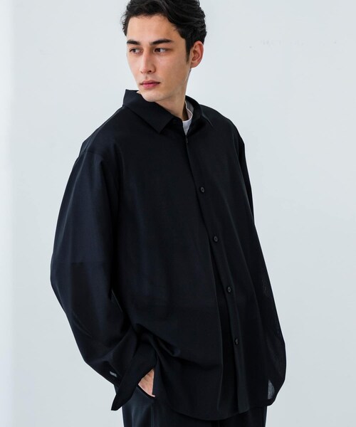URBAN RESEARCH（アーバンリサーチ）の「『別注』ATON×URBAN RESEARCH　OVERSIZED SHIRTS（シャツ/ブラウス・メンズ・075NAV/IND/004CHA・4/6）」の9枚目の写真