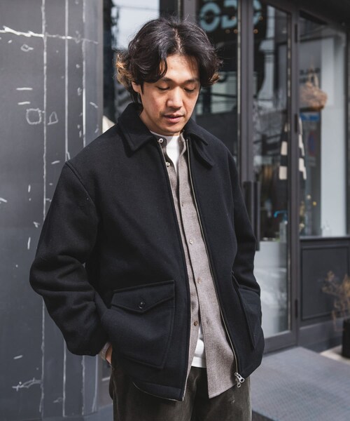 URBAN RESEARCH DOORS(アーバンリサーチドアーズ)の「ウールブレンドハリントンジャケット(テーラードジャケット・メンズ・MOCHA/BLACK・M/L)」の5枚目の写真
