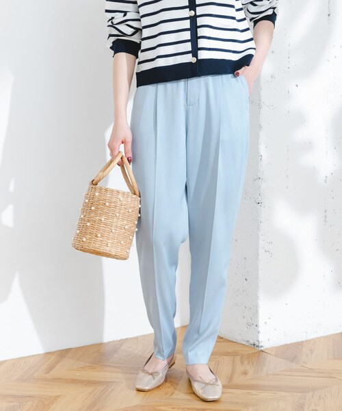 URBAN RESEARCH ROSSO（アーバンリサーチロッソ）の「F by ROSSO　サテンテーパードカラーパンツ（その他パンツ・レディース・BLUE/YELLOW・36/38）」の8枚目の写真