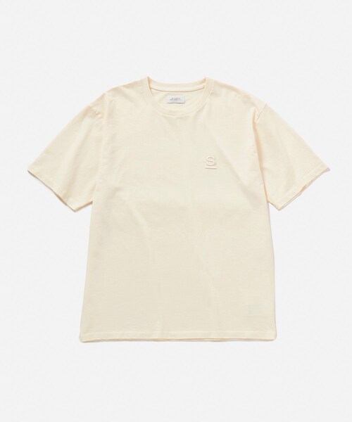 Saturdays NYC(サタデーズ ニューヨークシティ )の「Pigment Dyed/S Relax SS Tee(Tシャツ/カットソー・メンズ・オフホワイト/ネイビー/イエロー系・L/M/S/XL)」の4枚目の写真