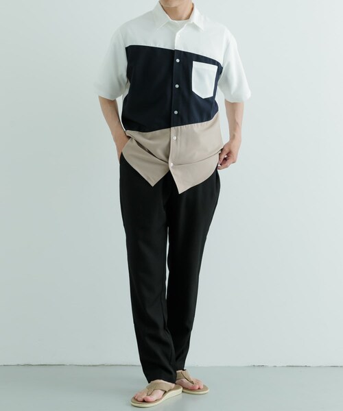 ITEMS URBANRESEARCH(アイテムズ アーバンリサーチ)の「『吸水速乾/イージーケア/UVカット』『セットアップ対応』高機能ツイル ウエストイージー スラックス(その他パンツ・メンズ・CHA/BLUGRY/NVY/BLK・M/L)」の9枚目の写真