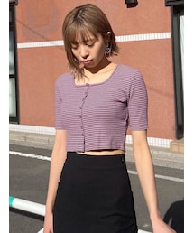 EMODA | コンパクトショートリブニット(Tシャツ/カットソー)