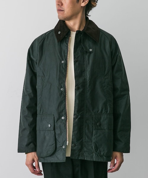 URBAN RESEARCH DOORS（アーバンリサーチドアーズ）の「BEDALE WAX JACKET（テーラードジャケット・メンズ・SAGE/BLACK・36/38/40）」の2枚目の写真
